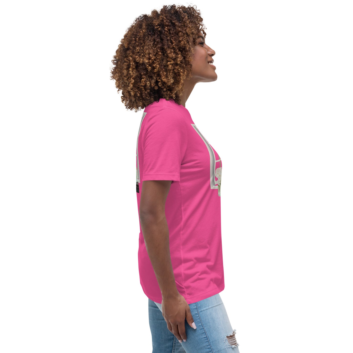 Floral Open Window Print Women's Relaxed T-Shirt - Perfect for Every Day