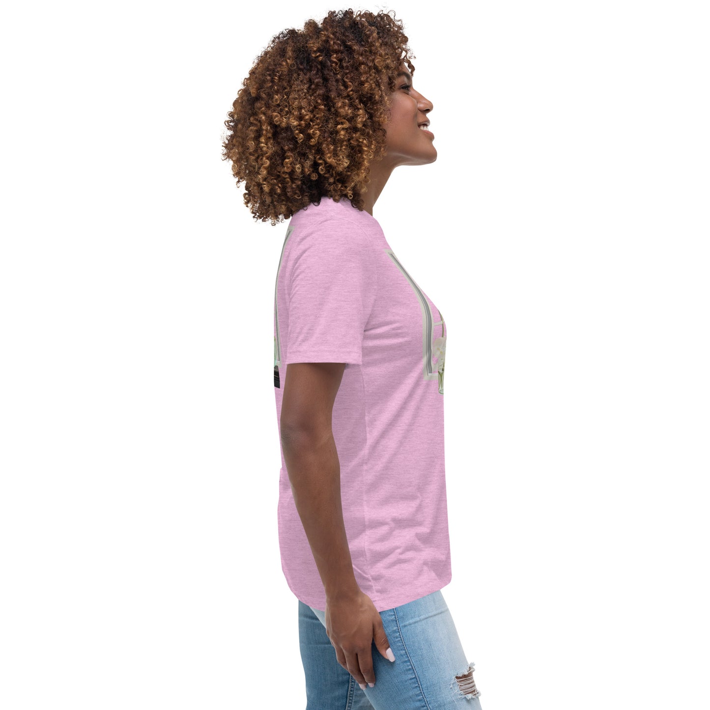 Floral Open Window Print Women's Relaxed T-Shirt - Perfect for Every Day