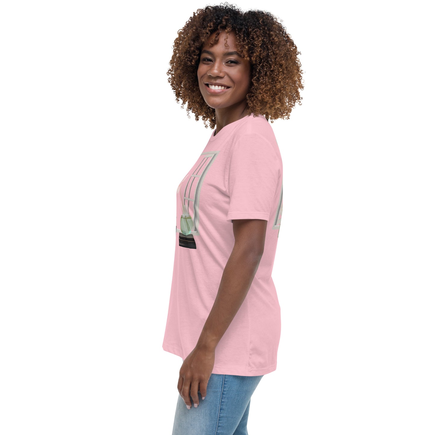 Floral Open Window Print Women's Relaxed T-Shirt - Perfect for Every Day